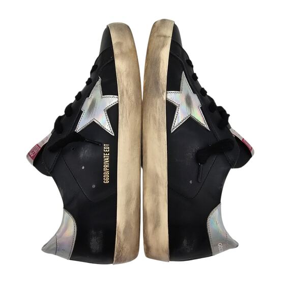 Golden Goose Superstar Nordstrom Black Leather Iridescent Star Size 38 US 8 - Picture 5 of 9